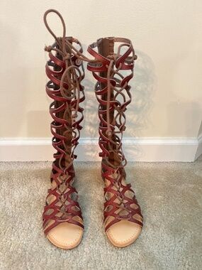 Women's Madden Girl Kyro Cognac Gladiator Shoes